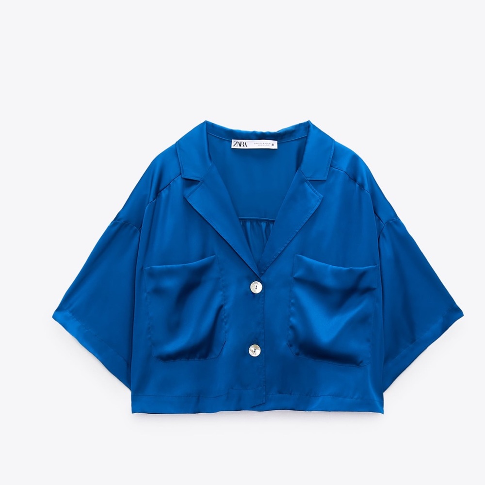 Zara satin blouse size medium